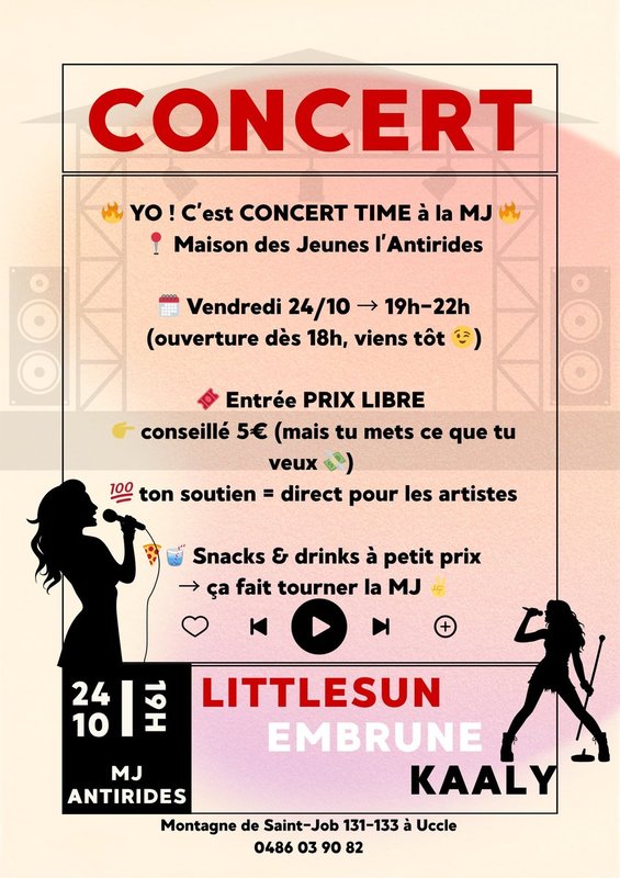 Concerts Super concert la maison jeunes l Antirides