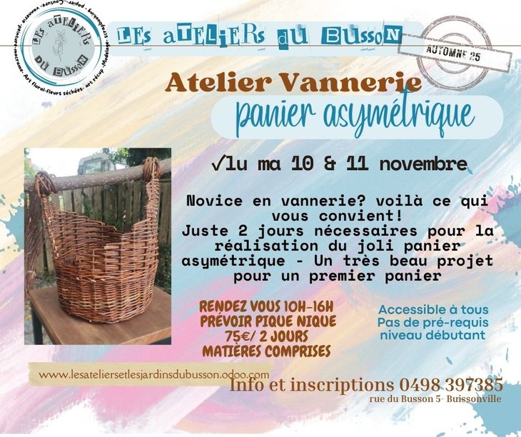 Stages,cours A découverte tressage l osier