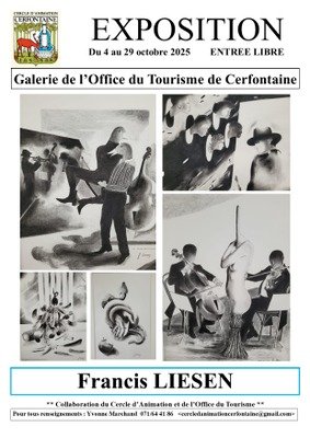 Expositions Exposition dessins énigmatiques noir blanc Francis Liesen