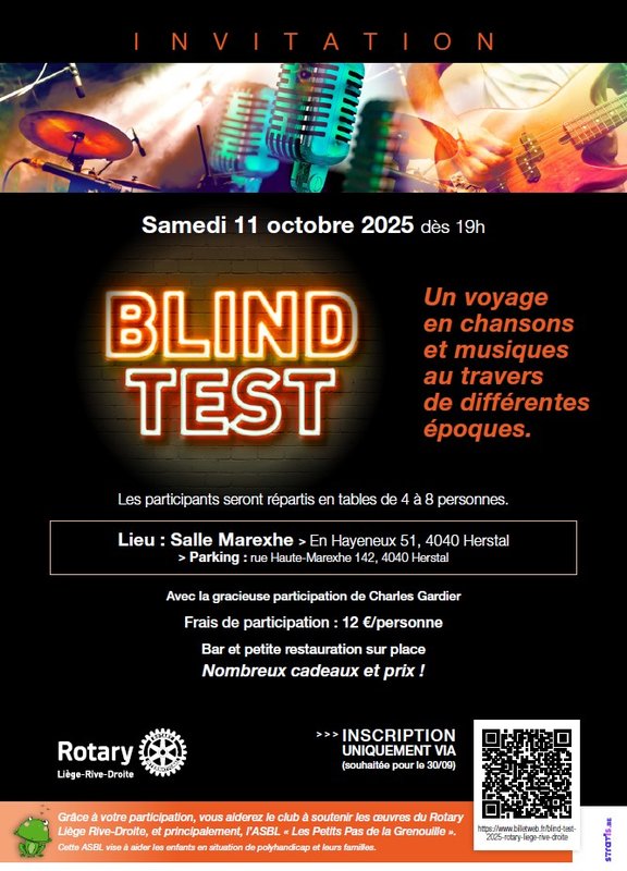 Soirées Rotary Liège Rive-Droite - Blind Test