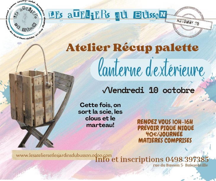 Stages,cours Atelier recup palette