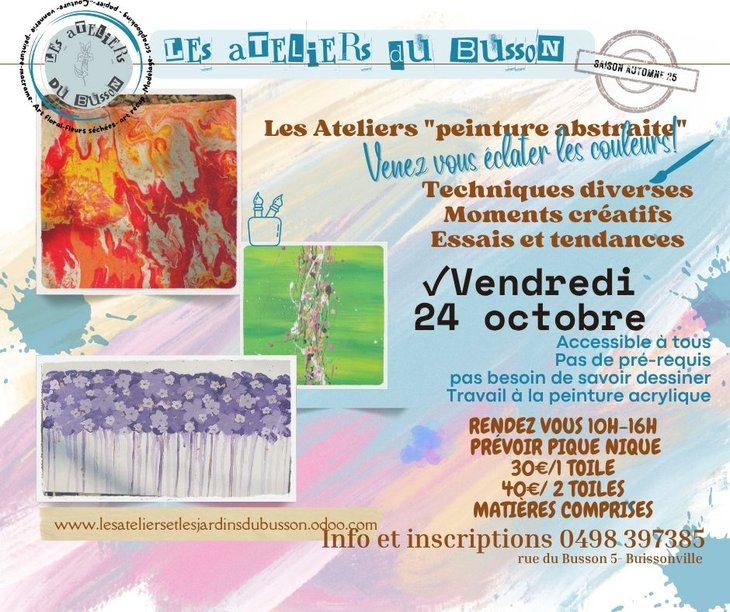 Stages,cours Atelier peinture abstraite