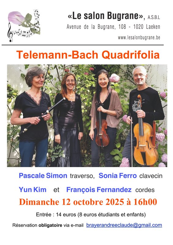 Concerts Ensemble baroque Quadrifolia  Telemann Quadri & caetera