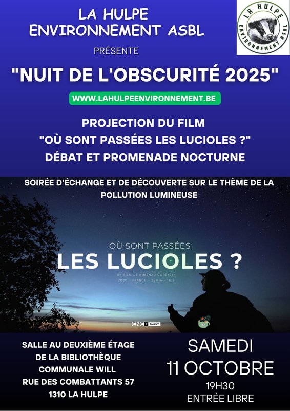 Loisirs Nuit l obscurité : projection film promenade nocturne