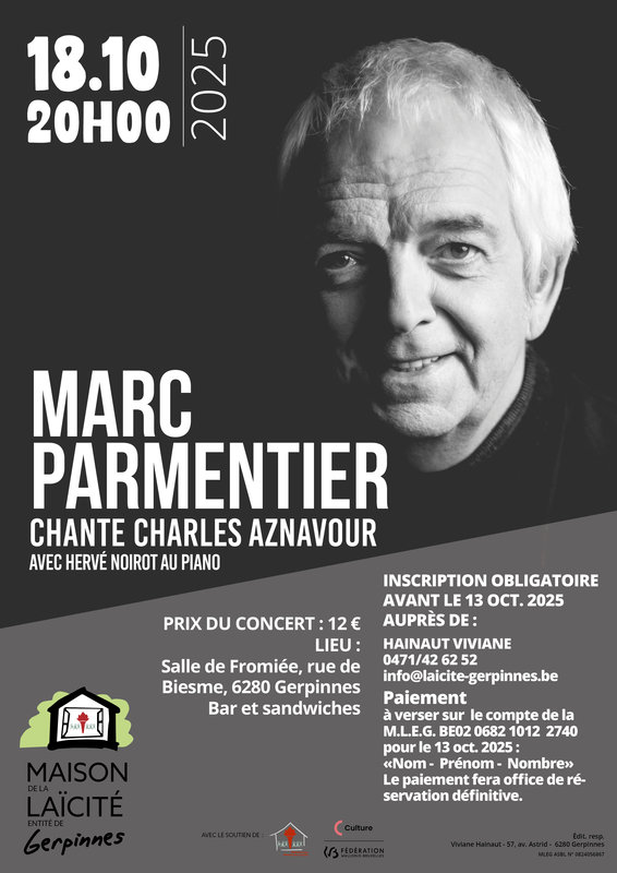 Concerts Marc Parmentier chante Charles Aznavour