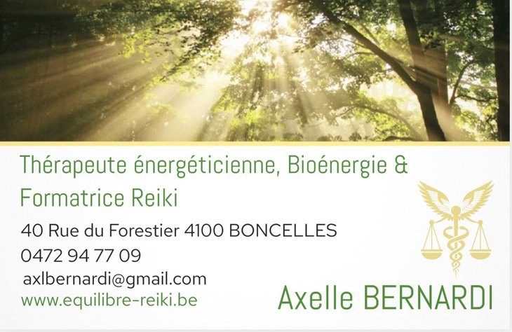 Stages,cours Formation Reiki degré avec Axelle Bernardi Maître-Enseignante Reiki Usui