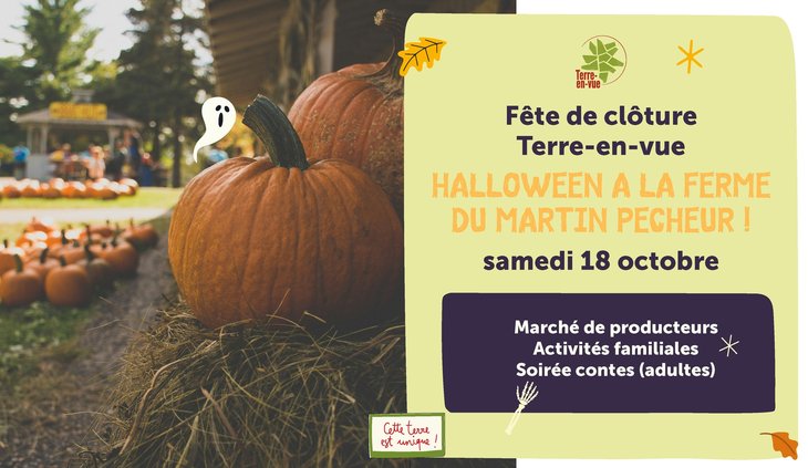 Loisirs Halloween la Ferme Matin-Pêcheur - Fête clotûre Terre-en-Vue