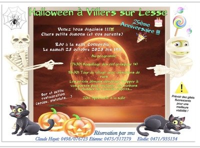 Loisirs Fête d’Halloween Villers Lesse