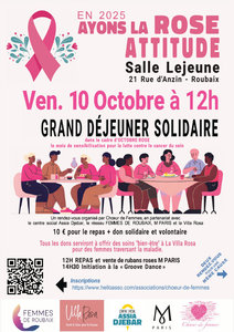 Loisirs Grand déjeuner solidaire -  Ayons Rose Attitude 