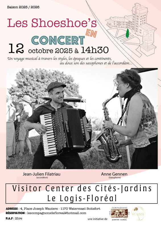Concerts Concert Shoeshoe’s Visitor center Cités-jardins