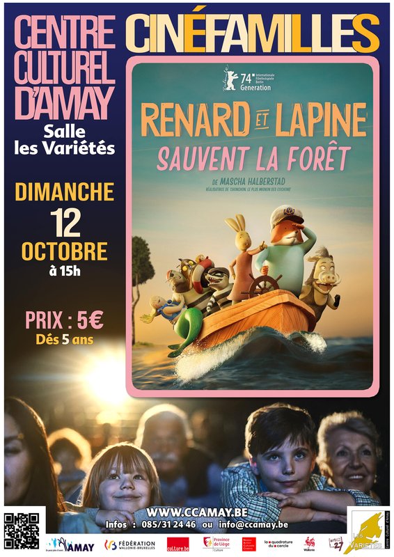 Spectacles Cinéfamilles  Renard Lapine sauvent forêt 