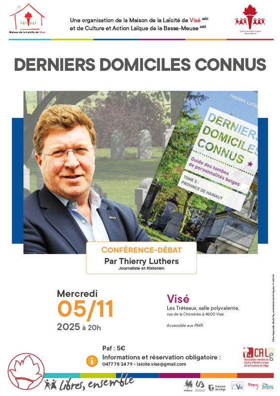 Conférences « Derniers domiciles connus» : Monsieur Thierry Luthers.