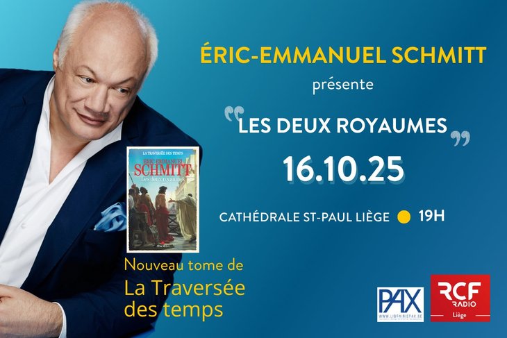 Conférences Eric-Emmanuel Schmitt présente nouveau roman  Les Deux Royaumes 