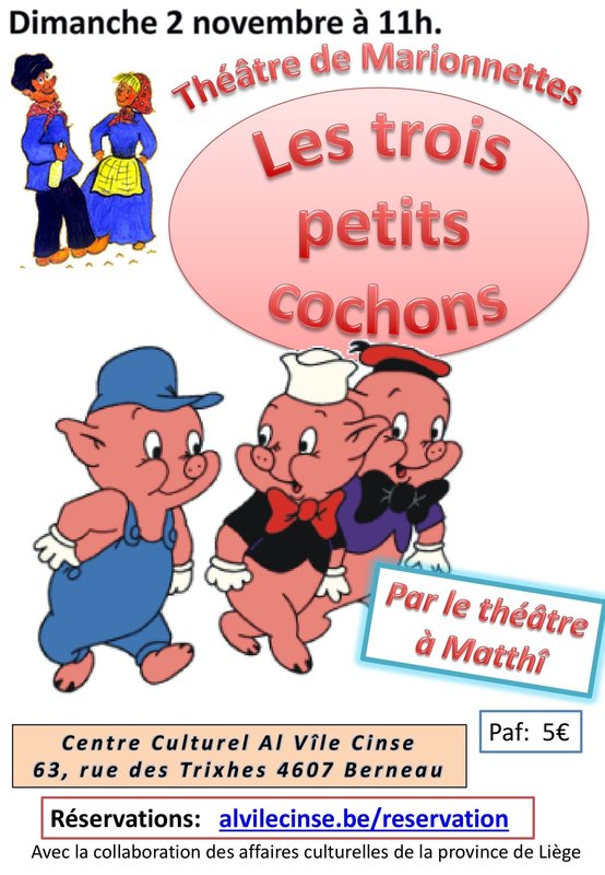 Spectacles Les Trois Petits Cochons