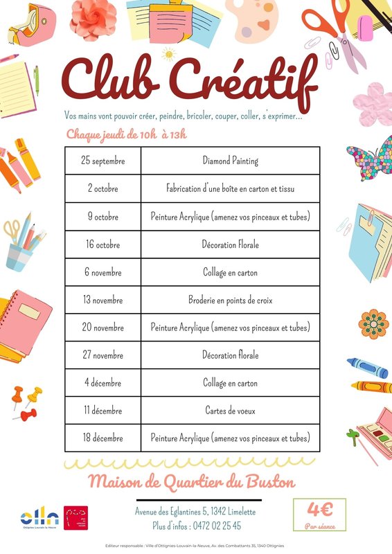 Stages,cours Club Créatif