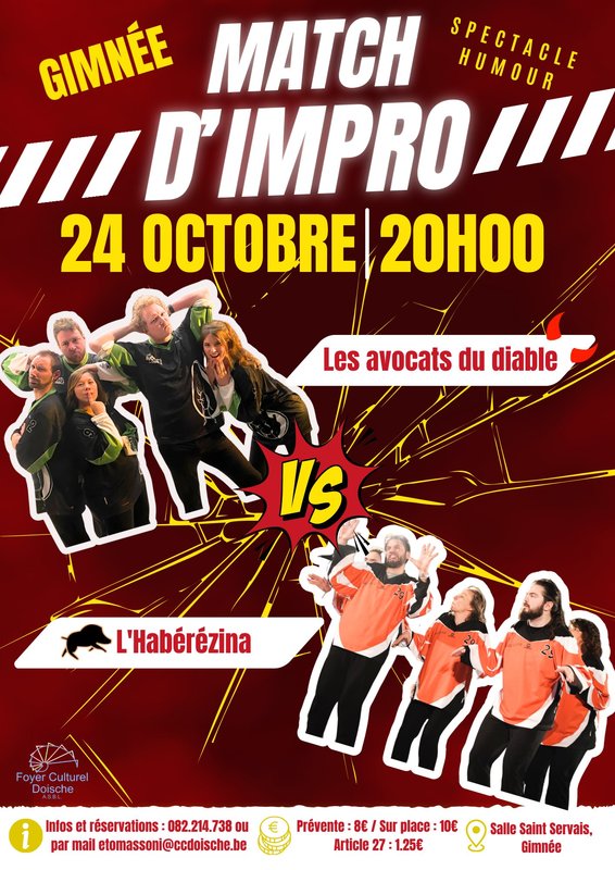 Spectacles Match D IMPRO - avocats diable L Habérézina