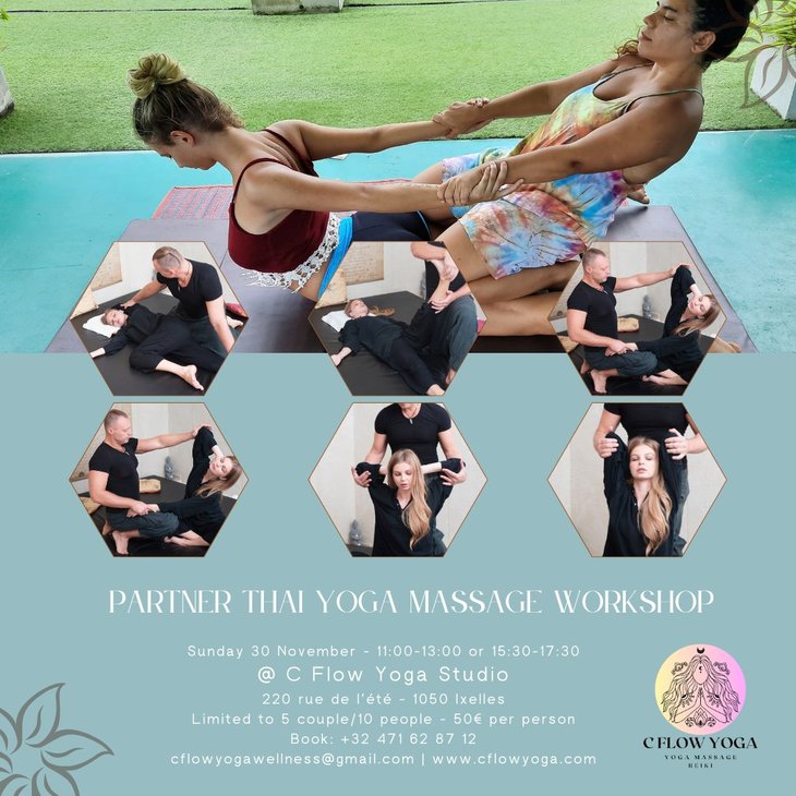 Stages,cours Atelier Massage Thaï Yoga Duo