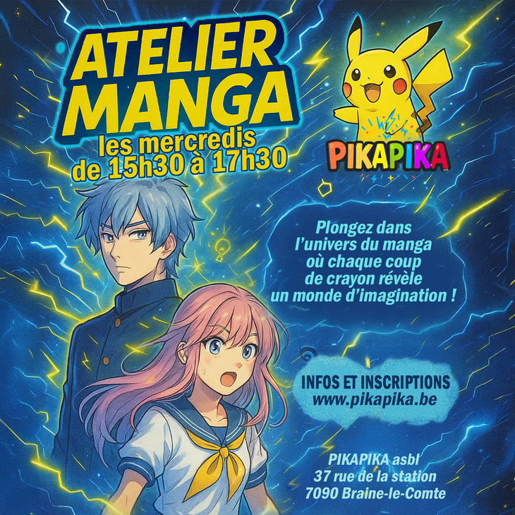 Stages,cours Atelier Dessin manga mercredis après-midi