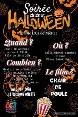 Spectacles Soirée Cinéma Halloween