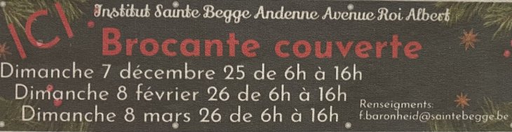 Brocante entièrement couverte