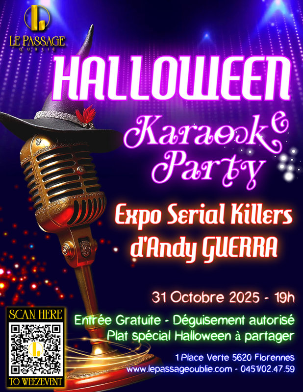 Soirées Karaoké Halloween Expo Tueurs série d Andy Guerra