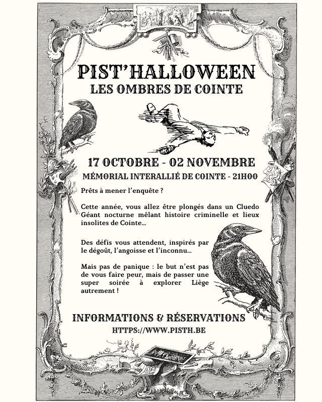 Soirées Cluedo d’Halloween - Pist’Halloween, ombres Cointe - (sans acteur)