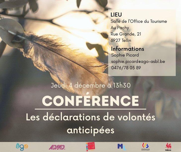 Conférences Les déclarations volontés anticipées, l ADMD