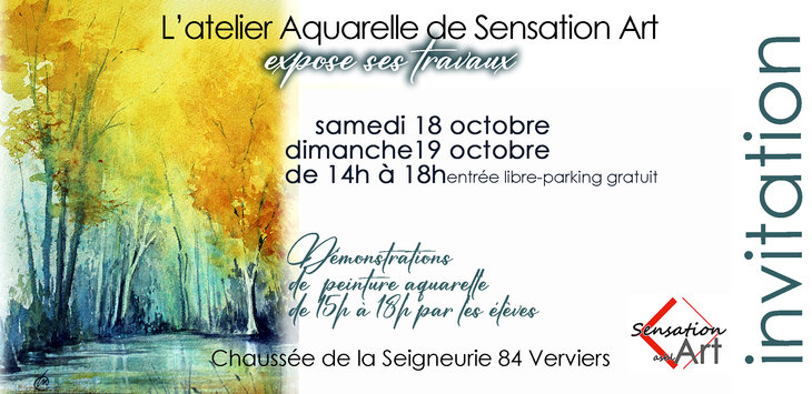 Expositions Les ateliers Aquarelle Sensation exposent leurs travaux.