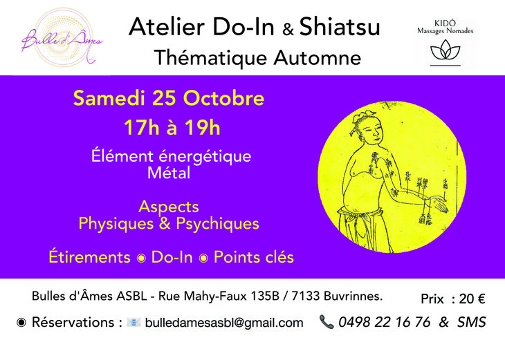 Stages,cours Atelier Do-In & Shiatsu