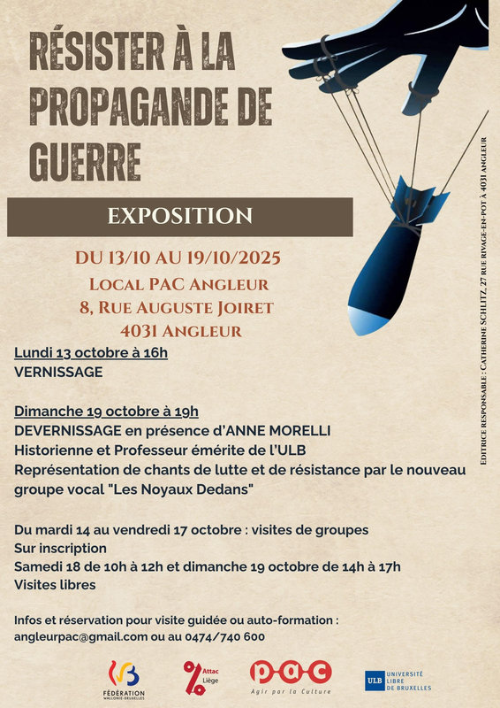 Expositions Vernissage l Exposition  Résister la propagande guerre 