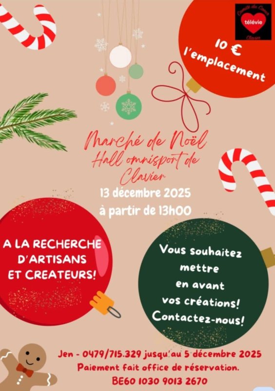 Marchés de Noël Marché noël- Télévie