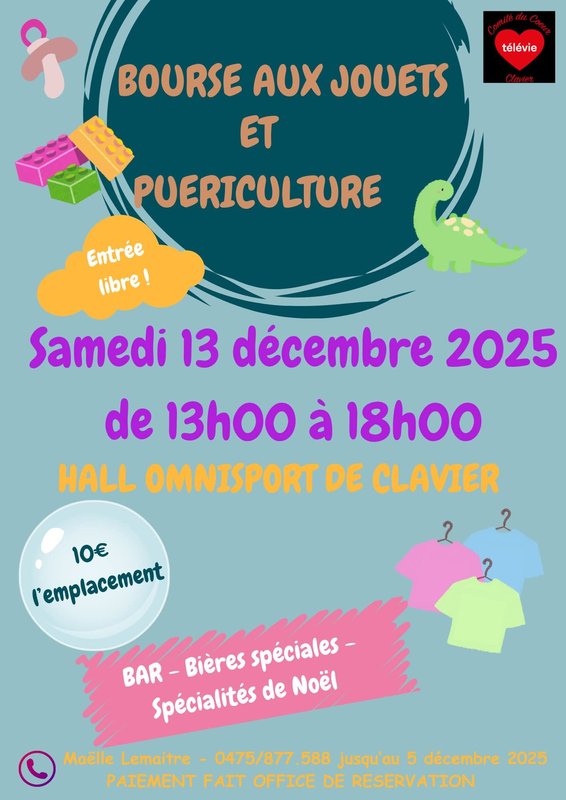 Loisirs Bourse jouets puériculture - Télévie