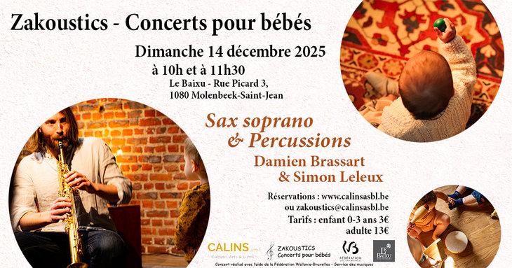 Concerts Zakoustics - Concerts pour bébés - Baixu - Sorpano & Percussions