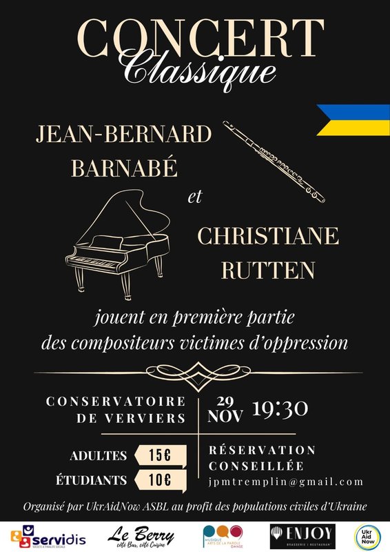 Concerts Concert classique  Piano Flûte traversière