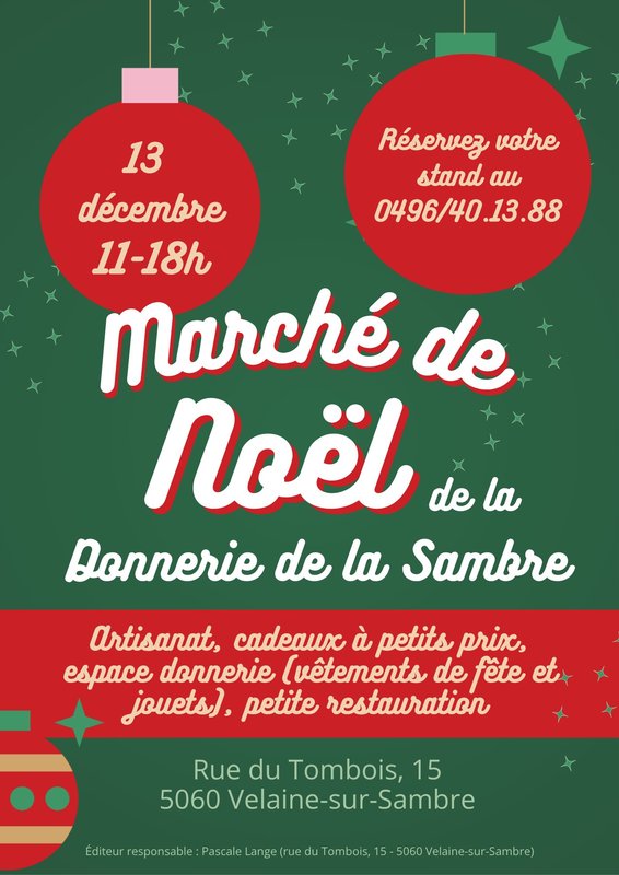 Marchés de Noël Marché Noël la Donnerie la Sambre