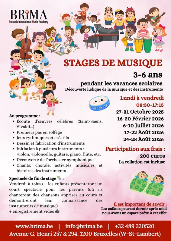Stages,cours Stages musical pour enfants