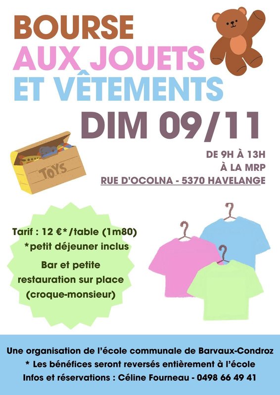 Loisirs Bourse jouets vêtements