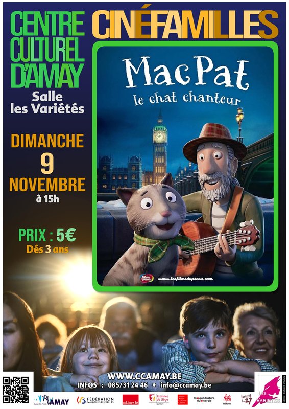 Spectacles Cinéfamilles  MacPat chat chanteur 