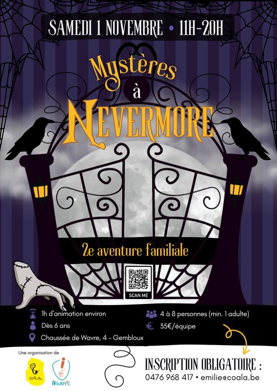 Loisirs Halloween - Mystères Nevermore