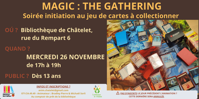Loisirs Soirée initiation jeu cartes collectionner