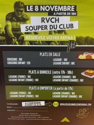 Soirées Souper annuel Royal Vélo Club