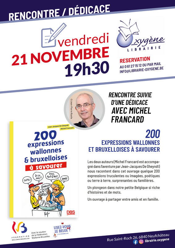 Conférences Rencontre-dédicace avec Michel Francard