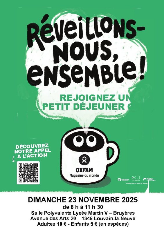 Loisirs Petit déjeuner solidaire Oxfam