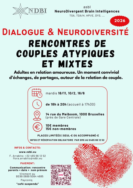 Stages,cours Couples atypiques mixtes : Rencontre d échange de soutien entre pairs