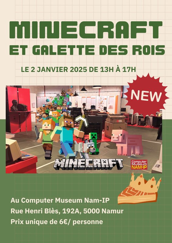 Stages,cours Chasse trésor Minecraft Galette Rois