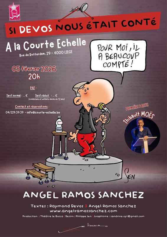 Spectacles  Si Devos nous était conté  Angel Ramos Sanchez - Première partie Thibault Moës