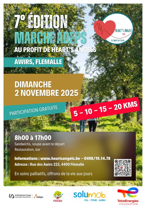 Loisirs 7eme édition la marche Adeps profit Heart s Angels Asbl