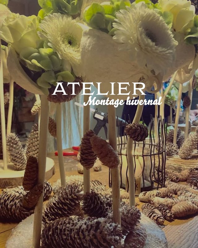 Stages,cours Atelier d’art Floral « montage hivernal » ☃️