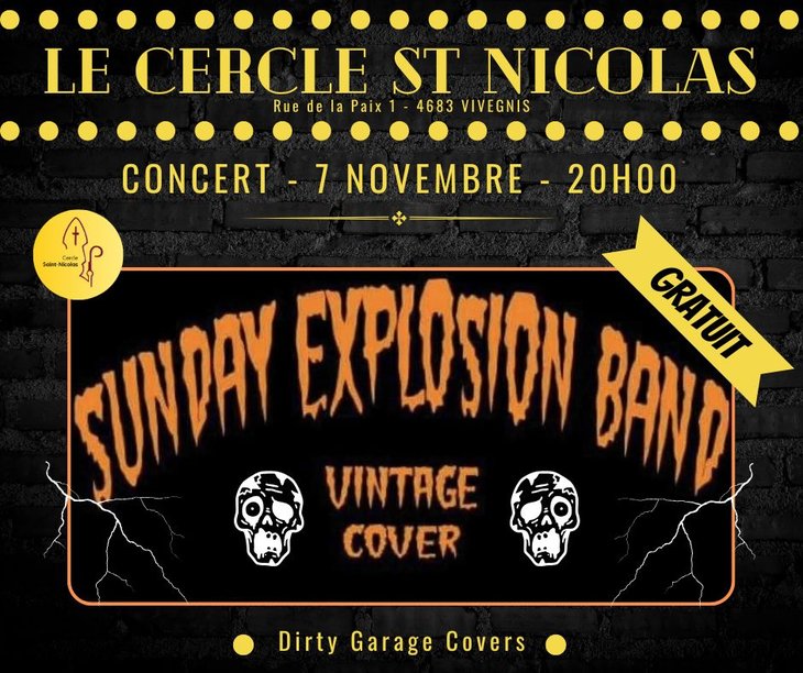 Concerts Concert  Sunday Explosion Band  - Vintage Cover