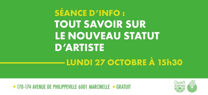 Conférences Séance d info : tout savoir le statut d artiste